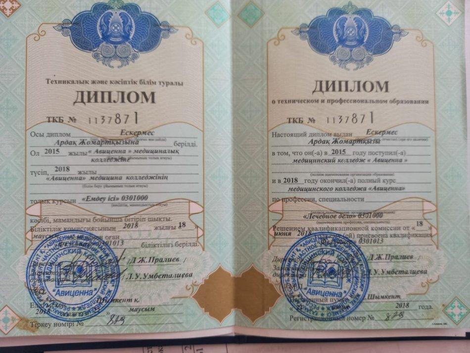 Медбике Дипломы