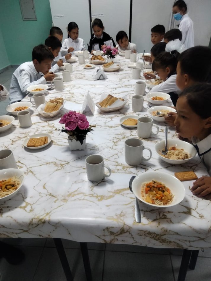 Оқушылардың ас мәзірінен үзінді